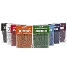 JAM Paper® Vinyl Colored Jumbo Paper Clips, Large, Assorted Colors, 10 packs of 75 clips, 750/Set (221812621)