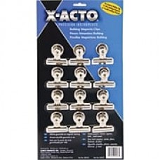 X-ACTO® Bulldog®Magnetic Clips, #2, 2 1/4" Wide, 1/2" Capacity, SR, 12/Pk