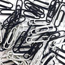 JAM Paper® Colored Standard Paper Clips, Small, Black & White Mixed Paperclips, 50,000/carton (371332129)