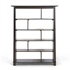 Baxton Studio Havana Tall Modern Bookcase, Dark Brown