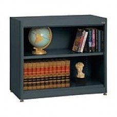 Sandusky® Elite 30" 2-Shelf Radius Edge Steel Stationary Bookcase, Charcoal (BA1R361830-02)