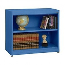 Sandusky® Elite 30" 2-Shelf Radius Edge Steel Stationary Bookcase, Blue (BA1R361830-06)