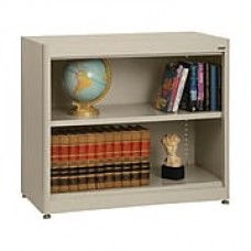 Sandusky® Elite 30" 2-Shelf Radius Edge Steel Stationary Bookcase, Putty (BA1R361830-07)