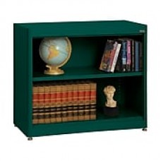 Sandusky® Elite 30" 2-Shelf Radius Edge Steel Stationary Bookcase, Forest Green (BA1R361830-08)