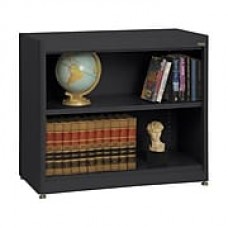 Sandusky® Elite 30" 2-Shelf Radius Edge Steel Stationary Bookcase, Black (BA1R361830-09)