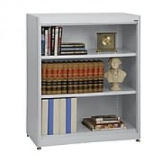 Sandusky® Elite 42" 3-Shelf Radius Edge Steel Stationary Bookcase, Dove Gray (BA2R361842-05)