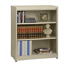 Sandusky® Elite 42" 3-Shelf Radius Edge Steel Stationary Bookcase, Putty (BA2R361842-07)