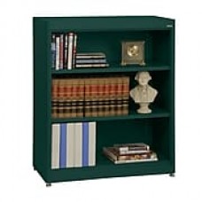 Sandusky® Elite 42" 3-Shelf Radius Edge Steel Stationary Bookcase, Forest Green (BA2R361842-08)