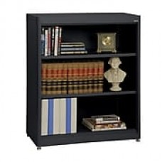 Sandusky® Elite 42" 3-Shelf Radius Edge Steel Stationary Bookcase, Black (BA2R361842-09)