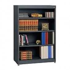 Sandusky® Elite 52" 4-Shelf Radius Edge Steel Stationary Bookcase, Charcoal (BA3R361852-02)