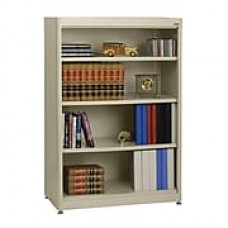 Sandusky® Elite 52" 4-Shelf Radius Edge Steel Stationary Bookcase, Putty (BA3R361852-07)