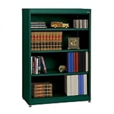 Sandusky® Elite 52" 4-Shelf Radius Edge Steel Stationary Bookcase, Forest Green (BA3R361852-08)