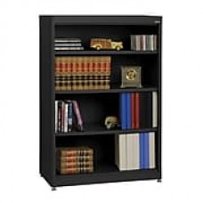 Sandusky® Elite 52" 4-Shelf Radius Edge Steel Stationary Bookcase, Black (BA3R361852-09)