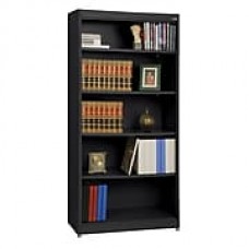 Sandusky® Elite 72" 5-Shelf Radius Edge Steel Stationary Bookcase, Black (BA4R361872-09)