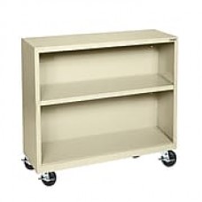 Sandusky® Elite 36" 2-Shelf Welded Mobile Bookcase, Putty (BM10361830-07)