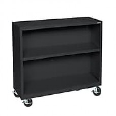 Sandusky® Elite 36" 2-Shelf Welded Mobile Bookcase, Black (BM10361830-09)