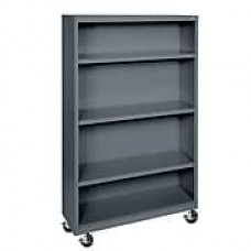 Sandusky® Elite 58" 4-Shelf Welded Mobile Bookcase, Charcoal (BM30361852-02)