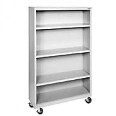 Sandusky® Elite 58" 4-Shelf Welded Mobile Bookcase, Dove Gray (BM30361852-05)