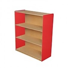 Wood Designs Storage 36'' 3-Shelf Bookcase, Red (WD12942R)