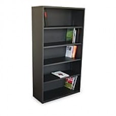 Marvel® Ensemble® 65" x 36" x 14" Five Shelf Bookcase, Dark Neutral