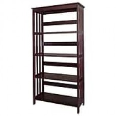 Ore International® Home Decorators Collection 4 Tier Rubberwood Bookcase, Espresso