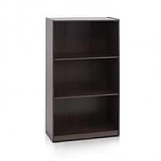 Furinno 21.75'' 3-Shelf Bookcase, Brown (99736DBR)