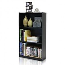 Furinno 21.75'' 3-Shelf Bookcase, Espresso (99736EX)