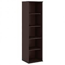 Bush Business Furniture 66H 5 Shelf Narrow Bookcase, Mocha Cherry (BK6618MR)