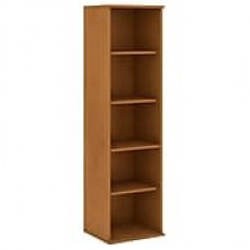 Bush Business Furniture 66H 5 Shelf Narrow Bookcase, Natural Cherry (BK6618NCFA)