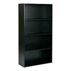 Pro-Line II Prado 31.5'' 4-Shelf Bookcase, Black (PRD3260-BLK)