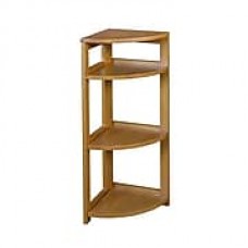 Regency Flip Flop 34" High Corner Folding Bookcase, Medium Oak (FFC3412MO)