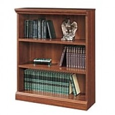 Sauder Premier 3-Shelf Composite Wood Bookcase, Planked Cherry Finish