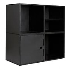 iCube Modular 27.5'' 4-Shelf Bookcase, Black (CU0421)