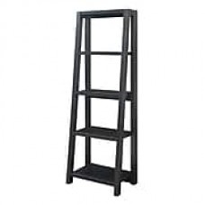 Convenience Concepts Inc. Newport 5 Tier 63.25" Ladder Bookcase Black (131596BL)