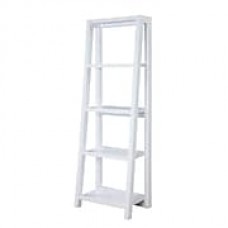 Convenience Concepts Inc. Newport 5 Tier 63.25" Ladder Bookcase White (131596W)