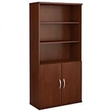 Bush Business Furniture Westfield 36W 5 Shelf Bookcase with Doors, Hansen Cherry (SRC103HC)