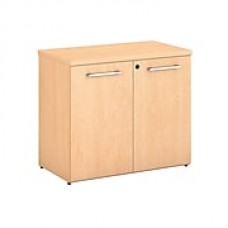 Bush Business Furniture Emerge Bookcase with Doors, Natural Maple (300S107AC)