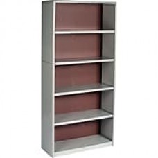 Safco Value Mate Baked Enamel Finish on Steel Bookcase, Gray, 5-Shelf, 67"H x 31 3/4"W x 13 1/2"D