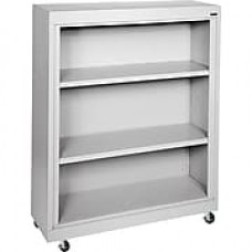 Sandusky 48" 3-Shelf Metal Mobile Bookcase, Dove Gray (BM20361842-05)