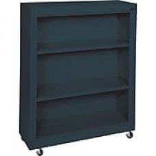 Sandusky 48" 3-Shelf Metal Mobile Bookcase, Charcoal (BM20361842-02)