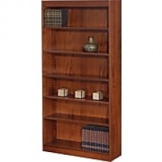 Safco Workspace 36'' 6-Shelf Bookcase, Mahogany (1505MHC)