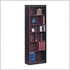 Safco Workspace 24'' 6-Shelf Bookcase, Mahogany (1512MHC)