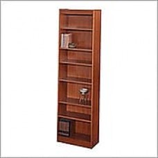 SAFCO Workspace Veneer Baby 24" Wide Bookcase, Mahogany,  7-Shelf