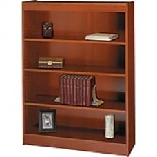 SAFCO Workspace Square Edge Veneer 4-Shelf Bookcase, Cherry