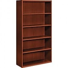 HON® Arrive™ 5-Shelf Wood Veneer Bookcase, Henna Cherry