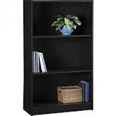 Hayden 3-Shelf Laminate Bookcase, Midnight Onyx