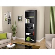 Sonax® Hawthorn 72" Wood Bookcase, Midnight Black