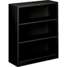 HON Brigade Steel Bookcase, 3 Shelves, 34-1/2"W, Black Finish NEXT2018 NEXT2Day