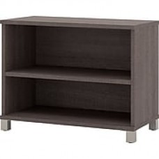 Pro-Linea 2-shelf bookcase in Bark Grey