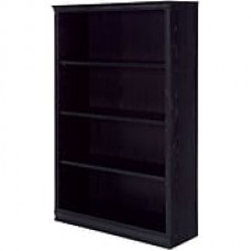 Morgan 4-Shelf Bookcase, Black Oak